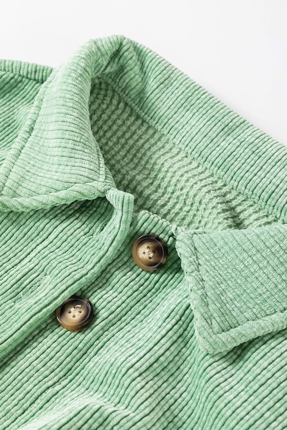 Mist green corduroy shacket - Love Salve